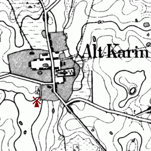 historische Bockwindmhle in Alt Karin -  Standort