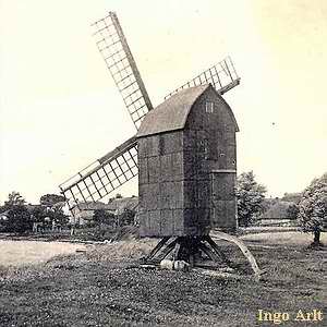 Bockwindmhle in Alt Reddevitz - Ansicht um 1920