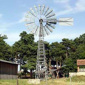 Windrad  Alt Schwerin - die groe Anlage - Poldermhle