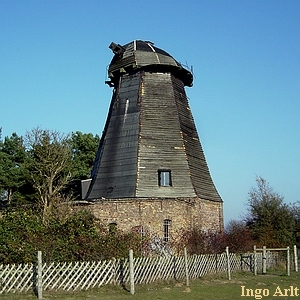 Windmhle Bansin - verfallendes Wahrzeichen 2005