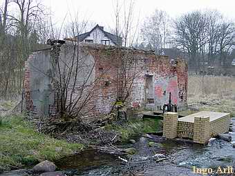 Wassermhle Dabelow - Ansicht der Mhlenreste heute