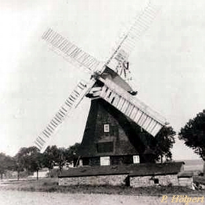 Windmühle in Dänschenburg - Ansicht 1950