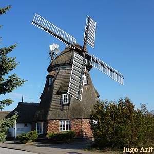 Windmhle Dorf Mecklenburg - Ansicht der Gaststttenmhle - heute