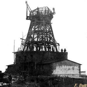 Galerieholländer in Feldberg - Mühle im Bau 1906