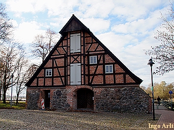 Wassermhle Friedland - Schmuckgiebel heute