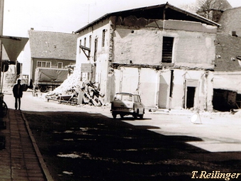 Motormühle Goldberg - Abriß der Mühle 1987