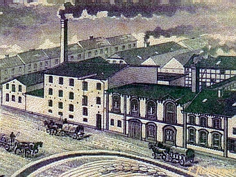 Motormühle Goldberg - Ansicht des Mühlenkomplexes 1910