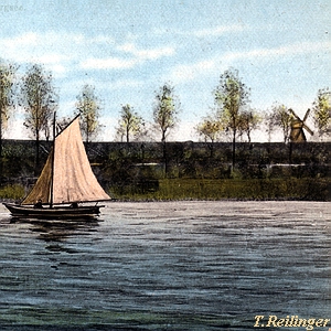 Windmühle Goldberg - Ansicht vom See