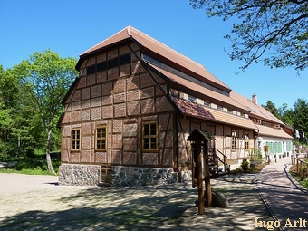 Wassermhle Hanshagen - Mhlendenkmal und Gaststtte heute