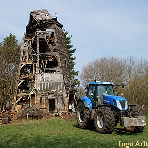 Windmühle Klein Ernsthof - kontrollierte Abriß 2017