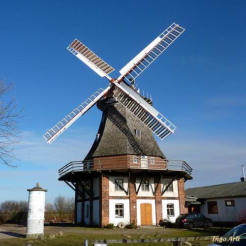 Windmhle Lichtenhagen - Ansicht der sanierten Mhle 2011