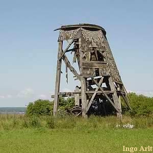 Windmhle Meesiger - Ruine kurz vor kompletten Zusammenbruch 2005