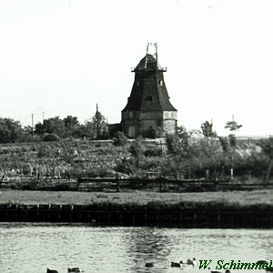 Windmhle Grambow Neukalen - Stadtansicht 1955