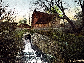 Klostermühle in Neukloster - Abfluß des Mühlenteich 1905