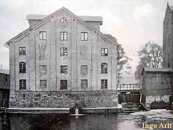 Städtische Kornmühle Parchim - Ansicht von Altstadt 1930