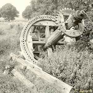 Mhlenreste in Pepelow - Flgelwelle - Ansicht 1987