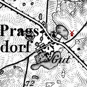 Windmhle in Pragsdorf - Standort