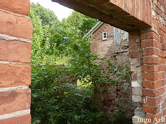 Wassermhle Pritzier - Blick in die Ruine