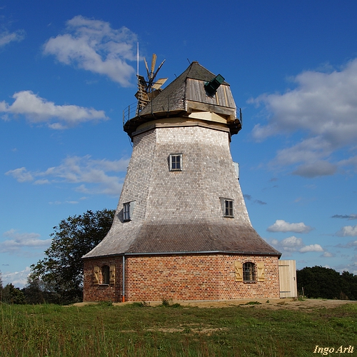 Windmhle Ruchow - Ansicht der geretteten Windmhle heute