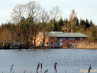 Wassermühle Rüting - Ansicht vom Mühlenteich