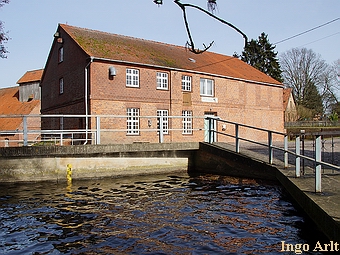 Wassermhle Stove - Ansicht mit Mhlenteich heute