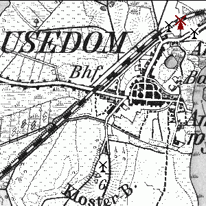 Windmhle Usedom Schwarz - Standort