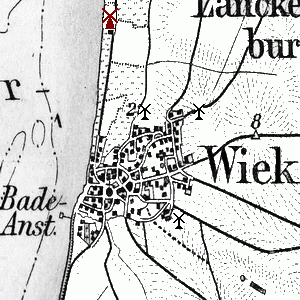 Windmühle Wiek Rudolph - Standort