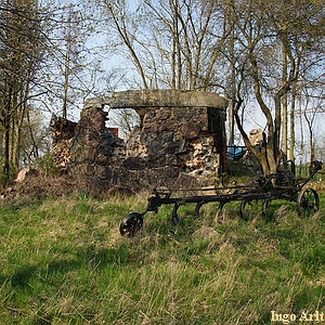 Windmühle Woldegk Kreienbring - Ansicht der Reste heute