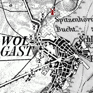 Windmühle Wolgast Jacob - Standort
