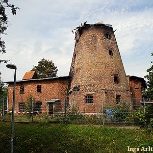 Windmhle Wolgast Wendorf - Ansicht nach Brand heute