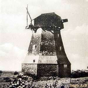 Windmhle Wustrow - auerb Betrieb 1950